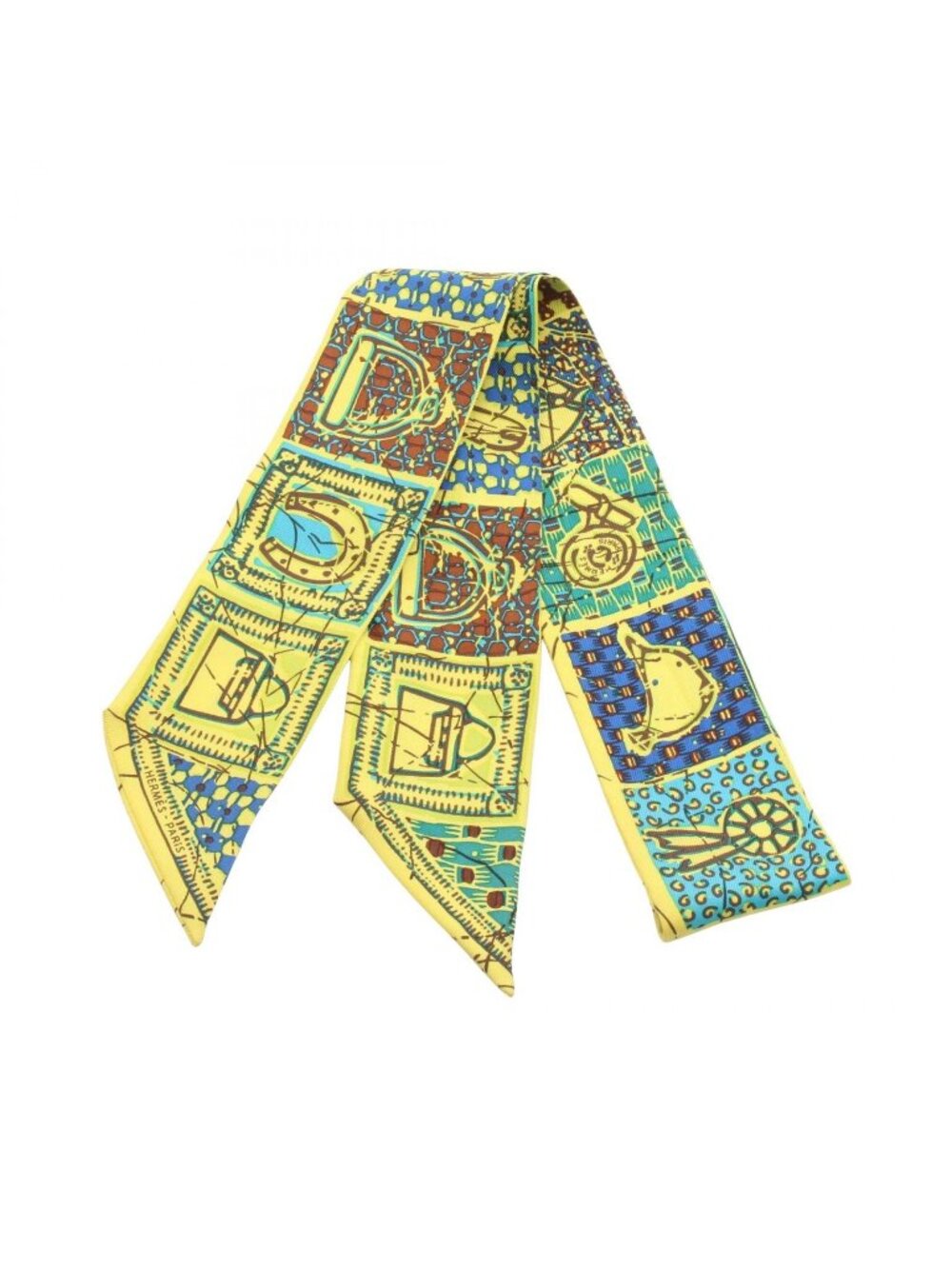 Hermes Scarf Twilly la Maison Des Carres Ribbon Silk
